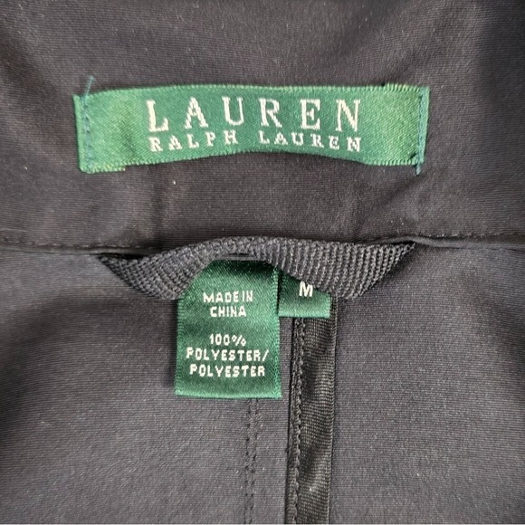 Lauren Ralph Lauren Women's M‎ Jacket Fountain Head Black Pockets Belted Zip Up - Picture 11 of 11
